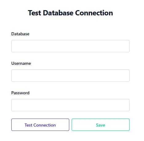 DB Connection Form
